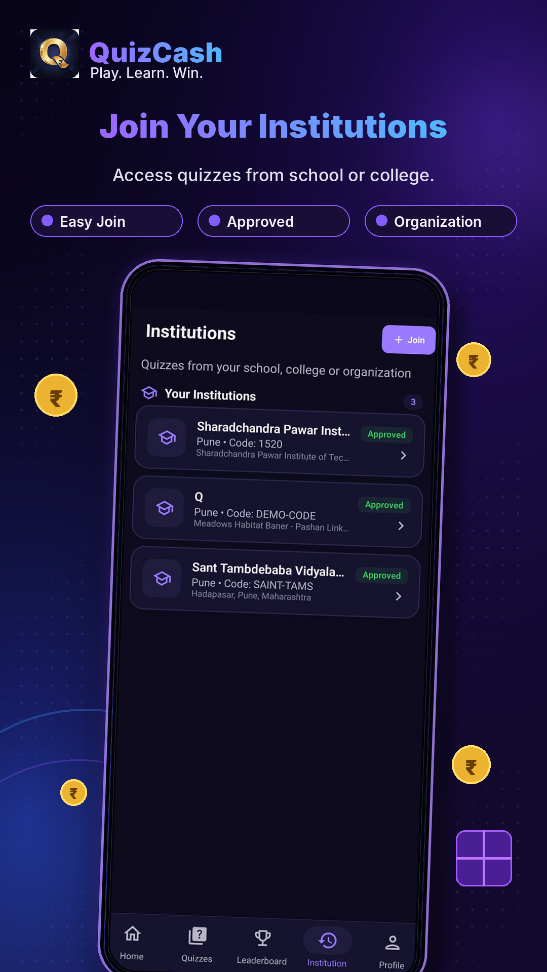 Praveenya join institution screen
